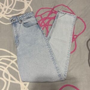 H&M High-Rise Light Wash Mom Jeans
